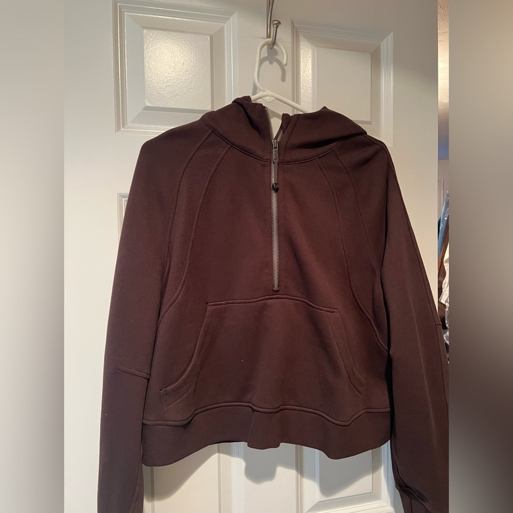 Lululemon Scuba Oversized Half Zip Hoodie- M/L- Espresso. Never Worn!